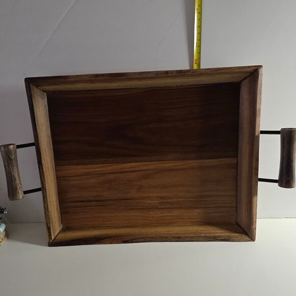 Custom Handmade Live Edge Black Walnut Serving Tray 15" x 12" - Picture 3 of 8